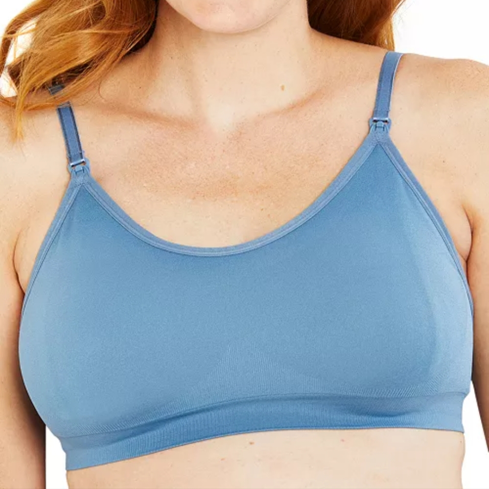 Motherhood Maternity Blue Scoop Neck Bra